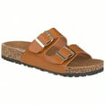 thumbnail image 1 of Women's Cork Footbed Sandals With Adjustable Buckles Slip On Platform Slides Sandals, 1 of 5