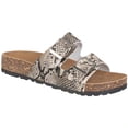 thumbnail image 1 of Women's Cork Footbed Sandals With Adjustable Buckles Slip On Platform Slides Sandals, 1 of 5