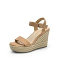 thumbnail image 1 of Women's Cork Wedge Sandals with Soft Upper for Summer Outfits, 1 of 5