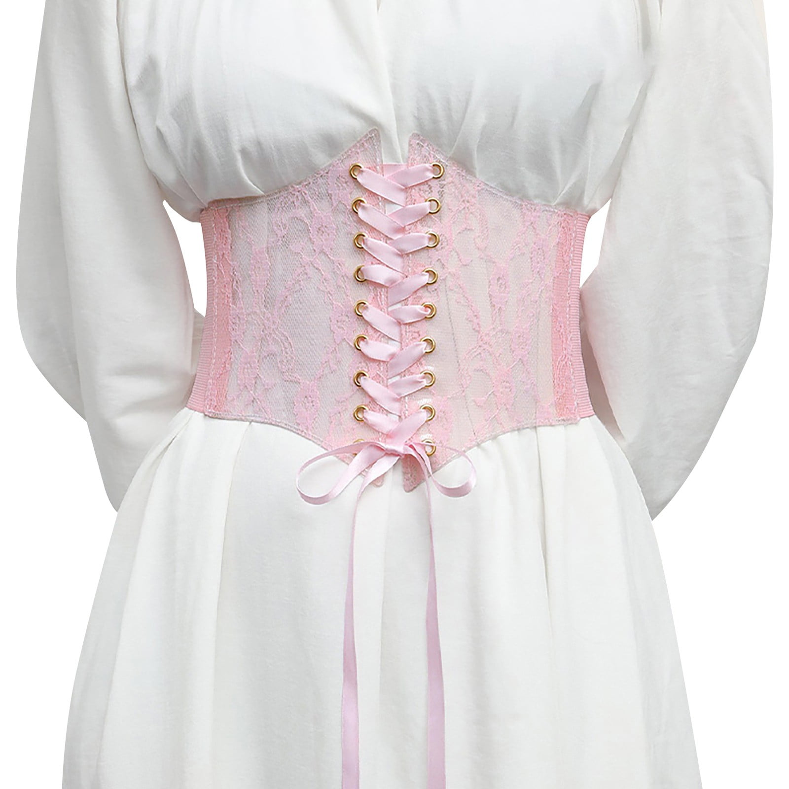 Women 's Corset Belt Tops Lace Up Waist Belt Strapless