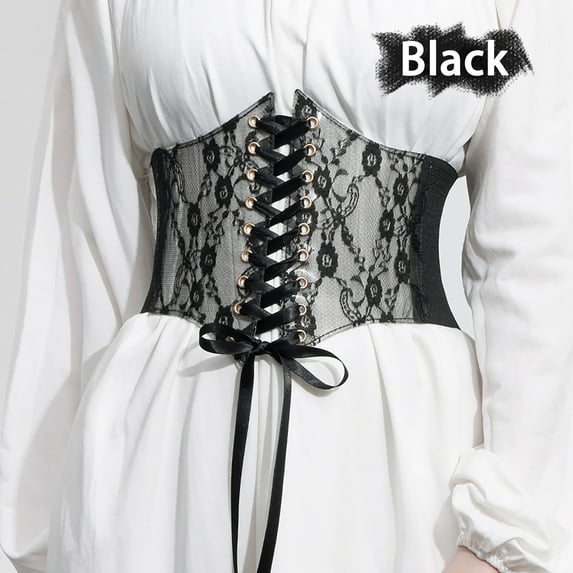 Women 's Corset Belt Tops Lace Up Waist Belt Strapless Underbust Corset Bustier Sheer Mesh Cincher Wide Belt Belts for Men Size 34 Thick Mens Belt Click Belts Missionary Belt Men Belt 48 Men's Leather
