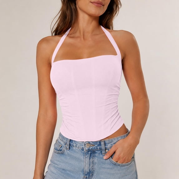 Women's Corset Bustier Sheer Boned Corset Top Vintage Y2K Gothic Corsets Bustier Shapewear Pink L