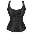 thumbnail image 1 of Women's Corset Tops Overbust Bustier Corset Top For Women Zipper Corset Vest For Women Renaissance Corset Plus Size Black 7XL, 1 of 5