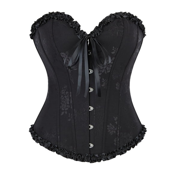 Women's Corset Tube Top Halloween Lace-Up Backless Y2K Going Out Double Lined Cropped Tank Tops