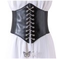 thumbnail image 1 of Women's Corset Women's Ultra-Wide Court Style Girdle Straps Bow Knot Chain Thin Elastic Girdle Belt, 1 of 6
