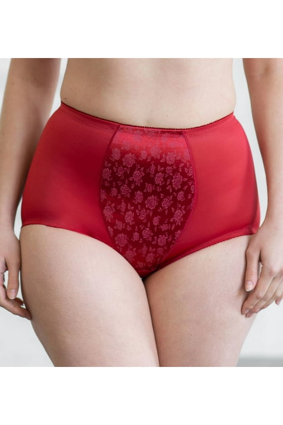 Women's Cortland Intimates 4239 High Waist Shaping Brief Panty (Red Rio 6X)