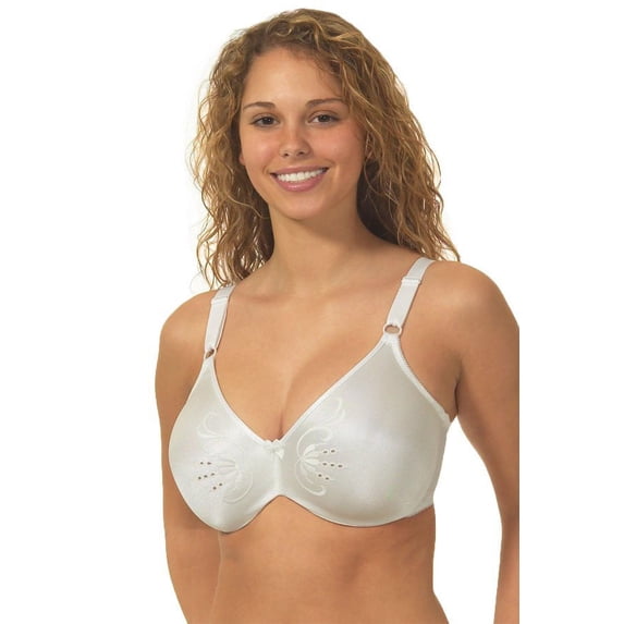 Women's Cortland Intimates 7117 Full Figure Seamless Minimizer Bra (White 44C)