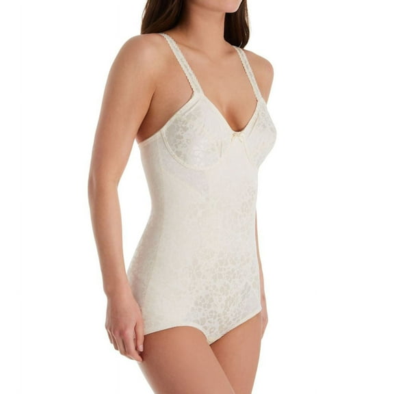 Women's Cortland Intimates 8601 Soft Cup Printed Comfort Body Briefer (Blush 34DD)