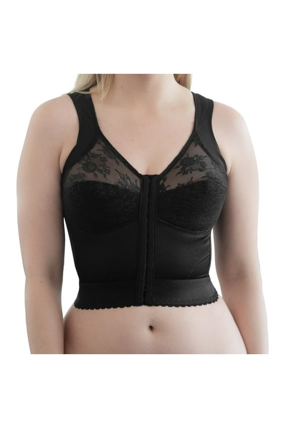 Women's Cortland Intimates 9603 Back Support Longline Bra (Black 44DD)