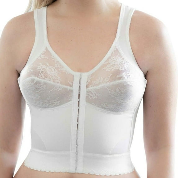 Women's Cortland Intimates 9603 Back Support Longline Bra (White 52DD)