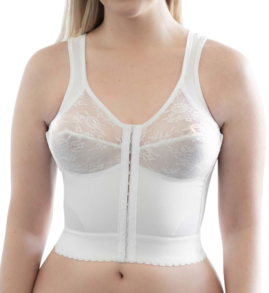Women's Cortland Intimates 9603 Back Support Longline Bra (White 56G