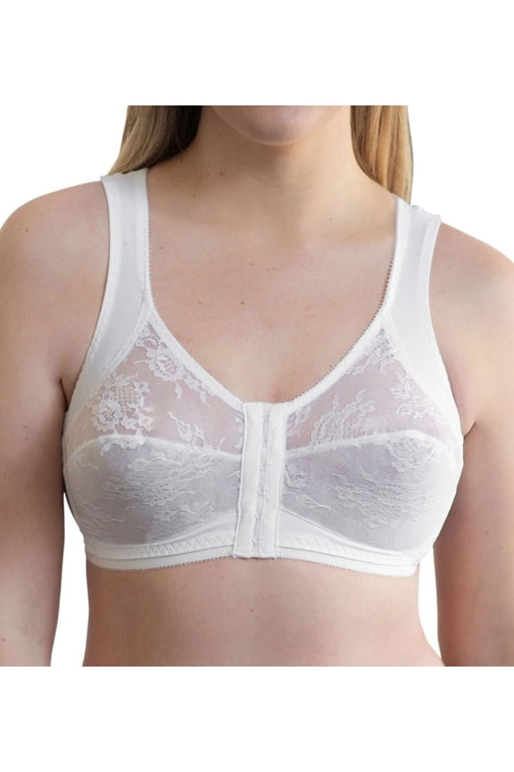 Women's Cortland Intimates 9605 Back Support Front Close Bra (White 42B)