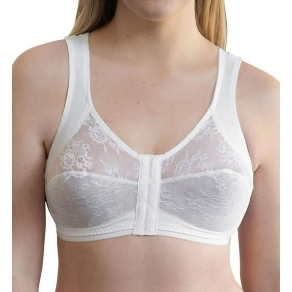 Women's Cortland Intimates 9605 Back Support Front Close Bra (White 42DD)