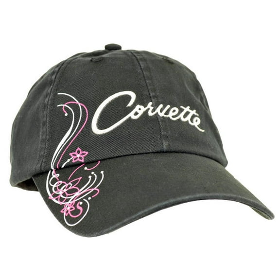 Women's Corvette Rhinestone Black Unstructured Hat
