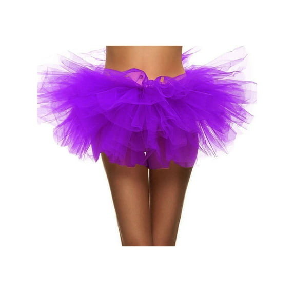 Women's Cosplay Costume Ballet Warrior 5K, 10K Fun Dash Run Adult Tutu, Purple