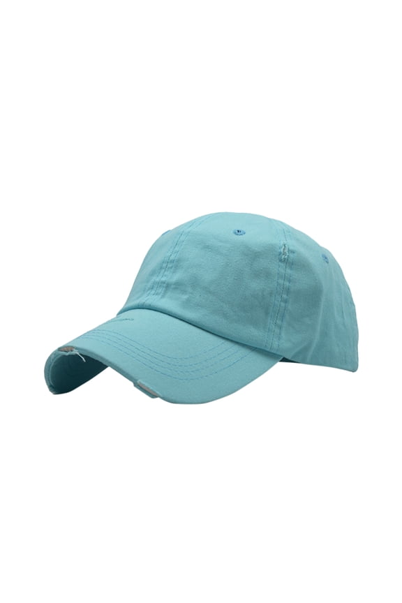 Women's Cotton Baseball Cap with Ponytail Hole - Curved Brim, Breathable Sun Hat, Spring/Summer Outdoor Sports, Natural Cotton Material