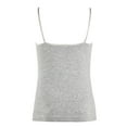 thumbnail image 1 of Girl's Cotton Basic Solid Camisole Adjustable Strap Tank Top Undershirts , Light Gray L, 1 Pack, 1 of 1