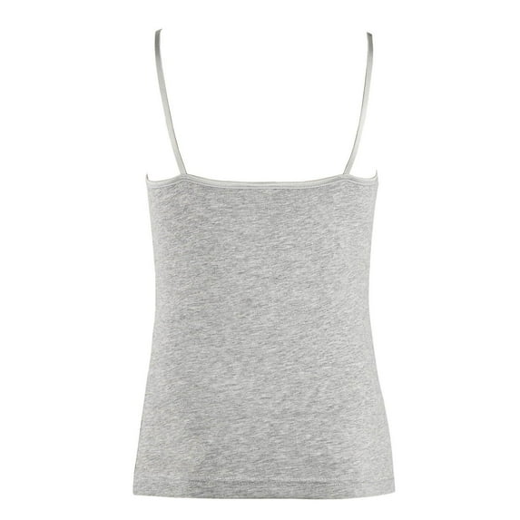 Girl's Cotton Basic Solid Camisole Adjustable Strap Tank Top Undershirts , Light Gray L, 1 Pack