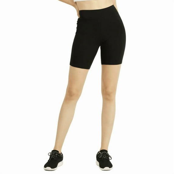 Women's Cotton Biker Shorts 5'' Leggings High Waisted No See-Through Athletic Workout Running Cycling Volleyball Yoga Tummy Control Activewear