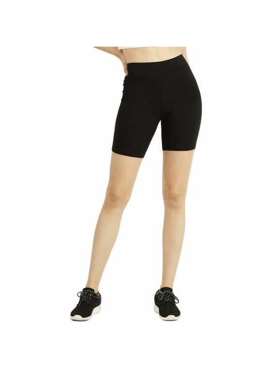 Women's Cotton Biker Shorts 5'' Leggings High Waisted No See-Through Athletic Workout Running Cycling Volleyball Yoga Tummy Control Activewear
