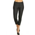 thumbnail image 1 of Women's Cotton Blend Capri Jeggings Stretchy Skinny Pants Jeans Leggings, 1 of 3