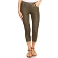 thumbnail image 1 of Women's Cotton Blend Capri Jeggings Stretchy Skinny Pants Jeans Leggings, 1 of 3