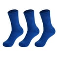 thumbnail image 1 of Women's Cotton Blend Crew Socks 3-Pack - Breathable for Active Wear, Fits Shoe Size 5-10, 1 of 6
