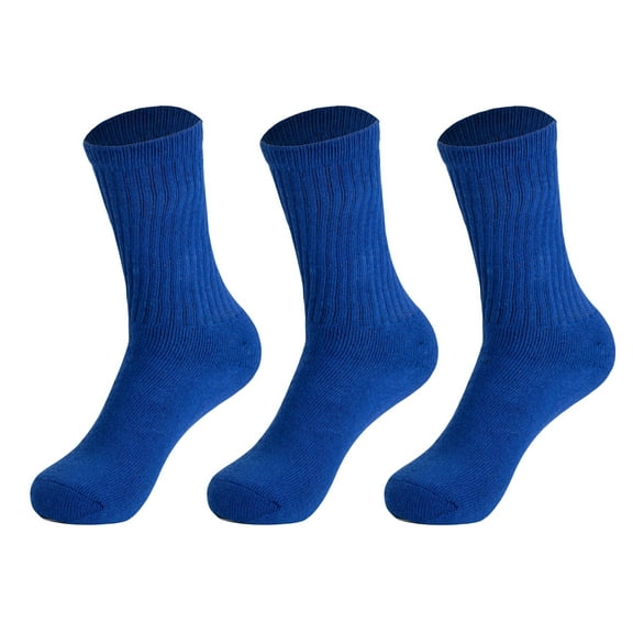 Women's Cotton Blend Crew Socks 3-Pack - Breathable for Active Wear, Fits Shoe Size 5-10