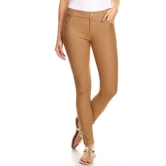 Women's Cotton Blend Full Length Jeggings Stretchy Skinny Pants Jeans Leggings