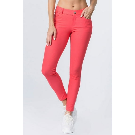Women's Cotton Blend Full Length Jeggings Stretchy Skinny Pants Jeans Leggings
