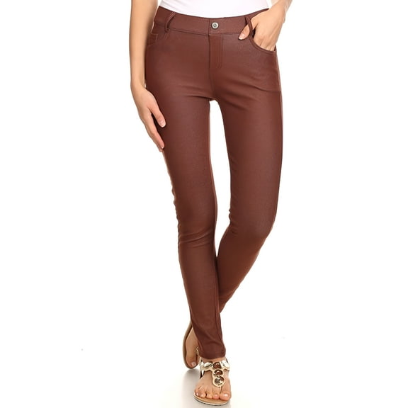 Women's Cotton Blend Full Length Jeggings Stretchy Skinny Pants Jeans Leggings