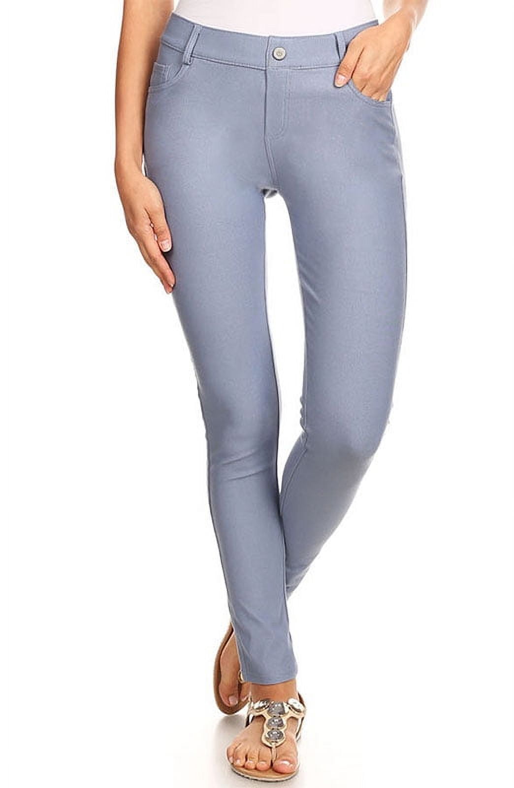 Women's Cotton Blend Full Length Jeggings Stretchy Skinny Pants Jeans Leggings E - Foto 5