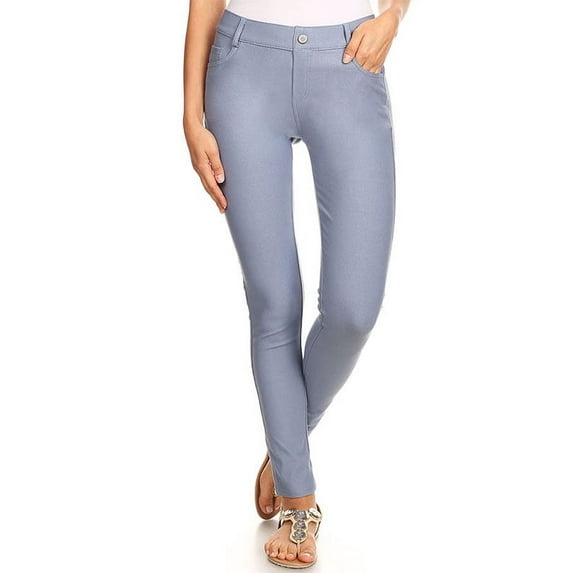 Women's Ultra Stretchy Classic 5 Pocket Jeggings, Full Length, Slate Grey, S