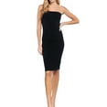 thumbnail image 1 of Moa Collection Women's Cotton Blend Midi Tube Dress  Soft & Stretchy Classic Comfort, 1 of 4