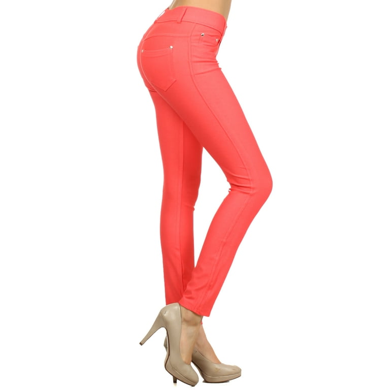 Pull on colored jeggings on sale