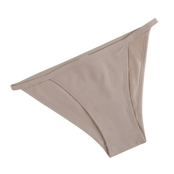 Women's Cotton Brief Cotton Underwear Plus Size String Bikini Low Waist High Cut Stretch Briefs 1 Piece Gold Size S-Xl Women's Panties