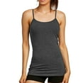 thumbnail image 1 of Women's Cotton Camisole Tank Top, Charcoal Gray, Large, 1 Pack, 1 of 1