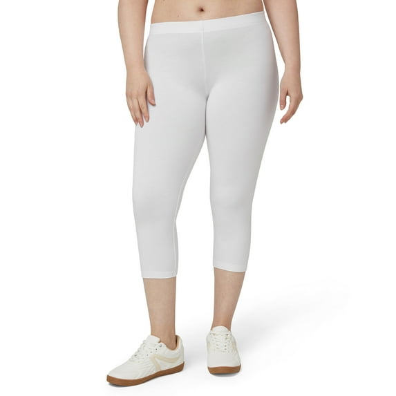 No nonsense Women's Cotton Capri, White, X-Large