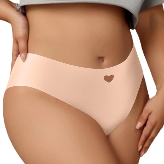 Women's Cotton Cheeky Underwear, No Show Seamless High Cut Bikini, Elastic Waistband All Day Comfort Soft Hipster Panties for Women