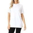 thumbnail image 1 of Women's Cotton Crew Neck Short Sleeve Relaxed Fit Basic Tee Shirts, 1 of 4