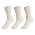 thumbnail image 1 of Women's Cotton Blend Crew Socks 3-Pack - Breathable for Active Wear, Fits Shoe Size 5-10, 1 of 6