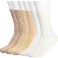 thumbnail image 1 of Women's Cotton Crew Socks (6 Pairs) - Soft Breathable Mid-Calf Socks, All-Season Comfort for Casual & Dress Sock, 1 of 7