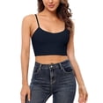 thumbnail image 1 of Women's Cotton Cropped Camisole Adjustable Straps Undershirts Built in Bra, 1 of 6
