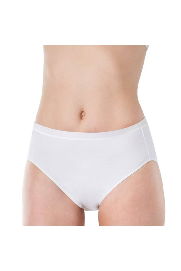 Women's Cotton Essentials Women's High Cut Brief Panty, 1 Pack