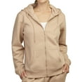 thumbnail image 1 of Women's Cotton Fleece Lined Full Zip Hoodie Jacket, Sand, Medium, 1 Piece, 1 of 2