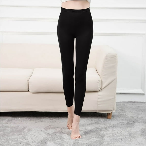 Women's Cotton Leggings Pants Long Black XXL