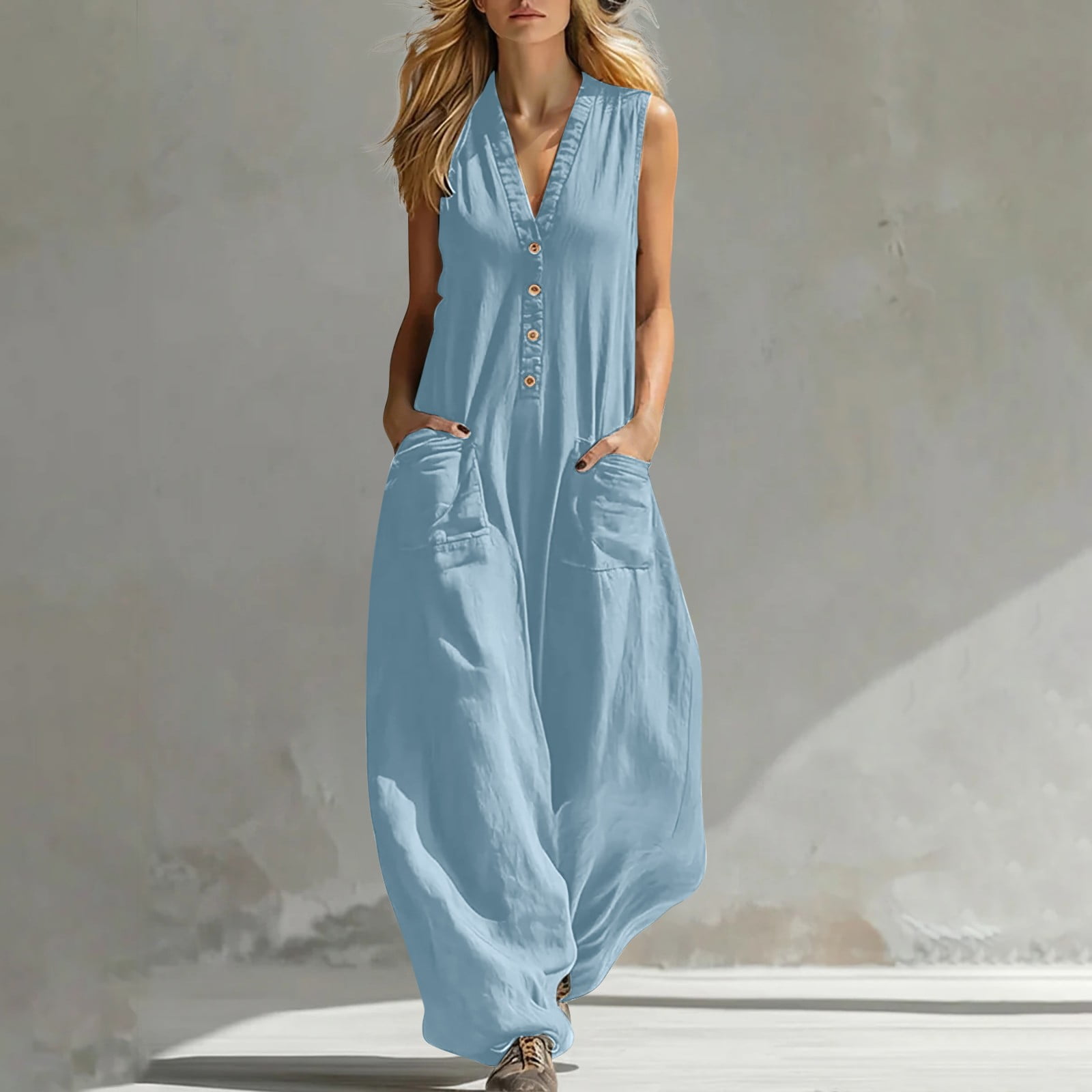 Women-s-Cotton-Linen-Jumpsuit-