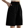 thumbnail image 1 of Women's Cotton Linen Pull-on Pants Cool Casual Summer Beach Pants Solid Loose Fit Wide Leg Pants with Pockets 2025, 1 of 9