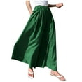 thumbnail image 1 of Women's Cotton Linen Wide Leg Pants Casual Elastic Waist Palazzo Pants Baggy Comfy Flowy Summer Lounge Trousers, 1 of 8