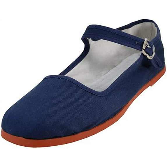 Women's Cotton Mary Jane Shoes Flat Ballet Slip On Colors